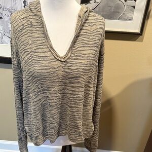 Striped Gray Women's Hoodie